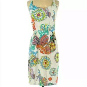 Banana republic Trina Turk 2012 Dress Silk Size 0 Multicolor Coral Shell Beach